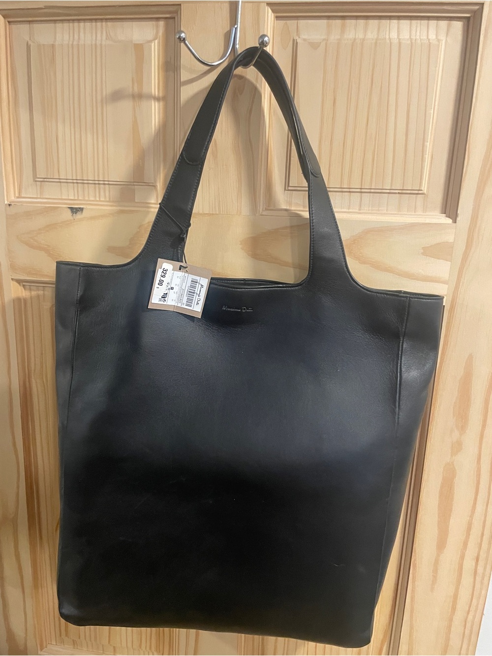 Black Leather Tote Bag